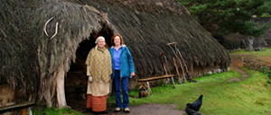 Kathie on an outlander tour at the Highland Folk Museum in Newtonmore